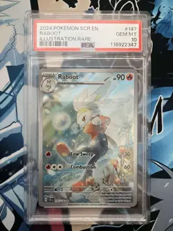 2024 POKEMON SCR EN-STELLAR CROWN ILLUSTRATION RARE #147 RABOOT PSA 10 - Image 1
