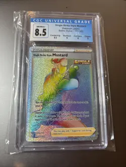 Pokemon TCG Single Strike StyleMustard Battle Styles 177/163 Graded CGC 8.5 - Image 1