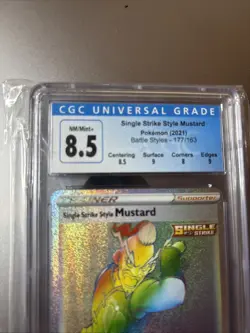 Pokemon TCG Single Strike StyleMustard Battle Styles 177/163 Graded CGC 8.5 - Image 2