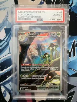 2023 POKEMON PARADOX RIFT TOEDSCRUEL ILLUSTRATION RARE FULL ART 185/182 PSA 10 - Image 1