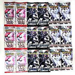 Pokemon Cards 151 Black Bolt White Flare 18 PACKS Booster Factory Sealed KOREAN - Image 1