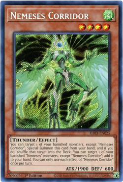 YuGiOh! Nemeses Corridor RA03-EN025 Secret Rare 1st Edition NM/M English - Image 1