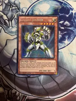 Yugioh Galaxy Soldier WSUP-EN010 Secret Rare 1st Ed LP - Image 1
