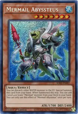 YuGiOh! Mermail Abyssteus RA03-EN007 - Secret Rare NM/M Quarter Century Bonanza - Image 1