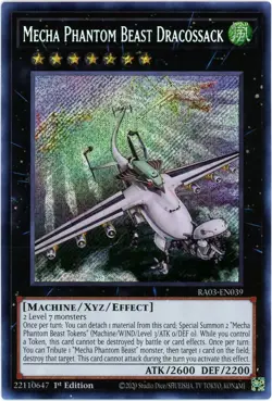 YuGiOh! Mecha Phantom Beast Dracossack RA03-EN039 Secret Rare NM/M 1st Edition - Image 1