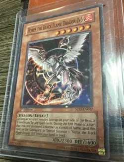 Horus The Black Flame Dragon LV6 1st Edition SOD-EN007 Holo Rare Yugioh Card - Image 1