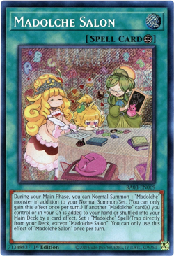 YuGiOh! Madolche Salon RA03-EN069 - Secret Rare 1st Edition NM/M - Image 1