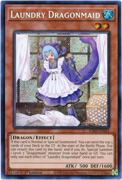 Yugioh! Laundry Dragonmaid RA03-EN021 - Secret Rare NM/M Quarter Century Bonanza - Image 1