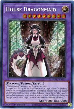YuGiOh! House Dragonmaid RA03-EN037 - Secret Rare Quarter Century Bonanza NM/M - Image 1