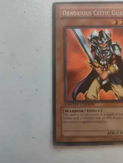 Obnoxious Celtic Guard DB2-EN112 Ultra Rare Light Play+ Yugioh - Image 5