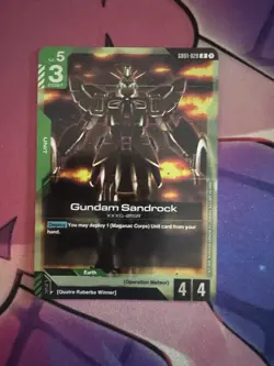Gundam Sandrock - Gundam Card Game #GD01-028 R - NM Foil Newtype Rising - Image 1