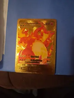 Pokemon Charizard Vmax Gold Foil Card Collectible - Image 1