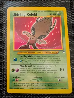 Shining Celebi 106/105 Holo Secret Rare Neo Destiny Pokemon Card - Image 1