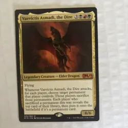 Vaevictis Asmadi the Dire MTG Magic the Gathering Card NM Near Mint Core Set M19 - Image 1