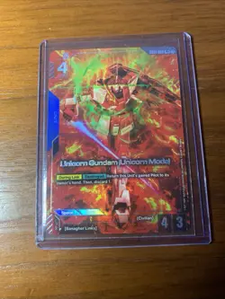 Unicorn Gundam (Unicorn Mode) Foil GD01-005 R+ NM Gundam TCG Card Game - Image 1