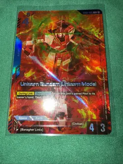Unicorn Gundam (Unicorn Mode) Foil GD01-005 R+ NM Gundam TCG Card Game - Image 1