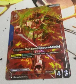 Unicorn Gundam (Unicorn Mode) Foil GD01-005 R+ NM Gundam TCG Card Game - Image 1