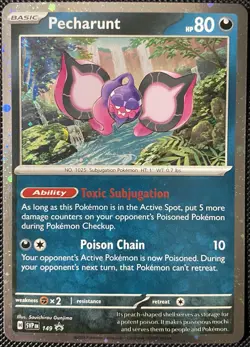 Pecharunt 149 Sv: Scarlet & Violet Black Star Promo (Cosmos Holo) Pokemon Card - Image 1