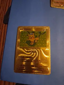 Pikachu Gold-Plated Collector Card Pokemon Trading Card Game - Image 1