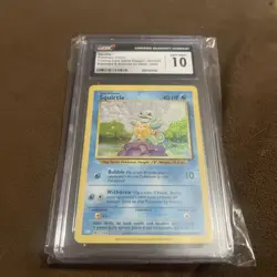 CGC 10 GEM MINT Squirtle 1999 Base Set 63/102 Pokemon Card psa - Image 1