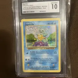 CGC 10 GEM MINT Squirtle 1999 Base Set 63/102 Pokemon Card psa - Image 2