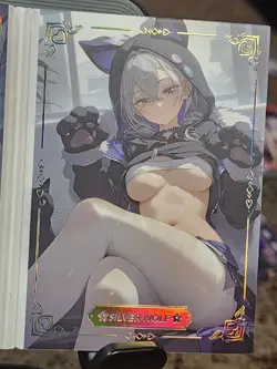 Silver Wolf Bi-fold Genki Parade Goddess Story Card Anime Waifu 06 - Image 3