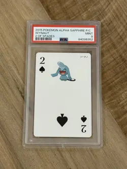 ALPHA SAPPHIRE 2015 Pokemon Japanese Poker Playing Card 2 OF SPADES PSA 9 - Image 1
