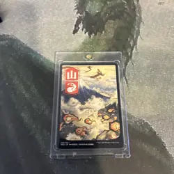 MTG Mountain (299) - JP Full Art - Kamigawa: Neon Dynasty (NEO) #299 MTG - Image 2