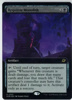 MTG Edge of Eternities *FOIL* EXTENDED ART R Requiem Monolith #0333 - Image 1