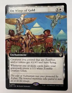 x1 On Wings of Gold - Extended Art R MTG Commander: Aetherdrift M/NM, English - Image 1