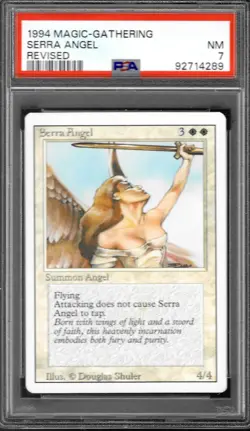 1994 MTG Revised Serra Angel Graded PSA 7 NM - Image 1