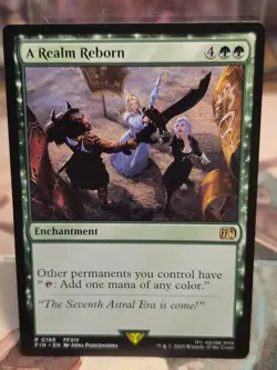 R 0196 A Realm Reborn NM Rare FFXIV Final Fantasy MTG Card FIN Green Enchantment - Image 1
