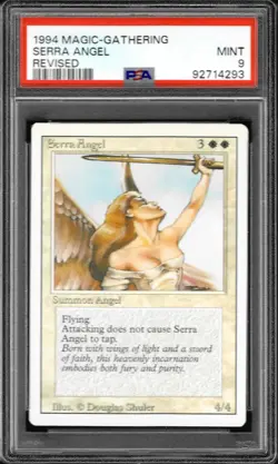 1994 MTG Revised Serra Angel Graded PSA 9 MINT - Image 1