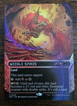 x1 Needle Spires (0120) - Galaxy Foil - Borderless R MTG Edge of Eternities: Ste - Image 1