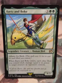 R 0175 Bartz and Boko NM Rare FFV Final Fantasy MTG Card FIN Green Human Bird - Image 1