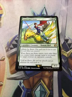 R 0175 Bartz and Boko NM Rare FFV Final Fantasy MTG Card FIN Green Human Bird - Image 1