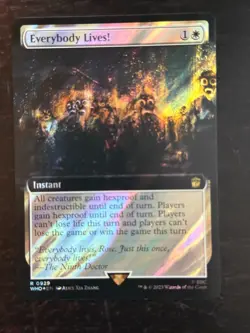 MTG Doctor Who English Everybody Lives! Extended Art 0929 Surge Foil - Image 1