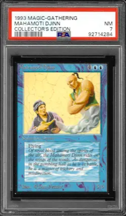 1993 MTG Collector's Edition Mahamoti Djinn Graded PSA 7 NM - Image 1