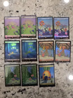 Lands Under the Sea Secret Lair MTG x SpongeBob SquarePants Magic FOIL SET - Image 1