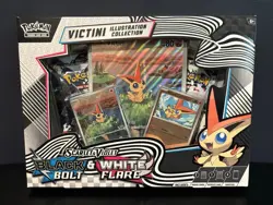 (5X) Pokemon Black Bolt & White Flare Unova Victini Illustration Collection Box - Image 1