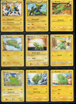 Pokemon TCG 9x Electrike Manectric Lot Mixed Collection Set Cards - Image 1