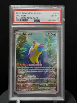 2024 POKEMON SSP EN-SURGING SPARKS ILLUSTRATION RARE #200 BRUXISH PSA 8 - Image 1