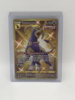 Houndoom 179/163 Gold Secret Rare Battle Styles Sword & Shield Pokemon - Image 1