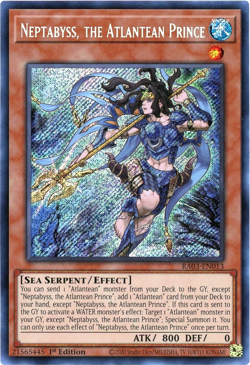 Yugioh! Neptabyss, the Atlantean Prince RA03-EN024 Secret Rare NM/M English - Image 1