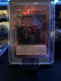Yugioh - Slifer the Sky Dragon RA04-EN117 1st Edition Platinum Secret Rare NM - Image 1
