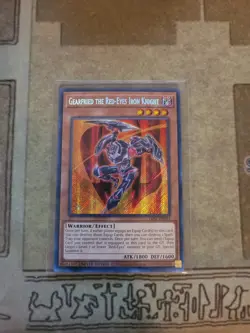 YUGIOH GEARFRIED THE RED-EYES IRON KNIGHT LDS1-EN011 SECRET LIMITED ED NM - Image 1