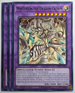 Yugioh x3 Mysterion the Dragon Crown JUSH-EN013 Rare 1st Edition - Image 1