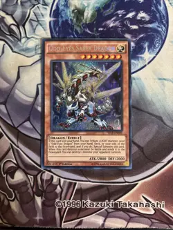 (YBL) Yugioh Odd-Eyes Saber Dragon YS15-ENF00 Secret Rare 1st Ed LP - Image 1