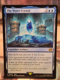 R 0085 The Water Crystal Rare FFIII Artifact Final Fantasy MTG NM Card FFV FIN - Image 1
