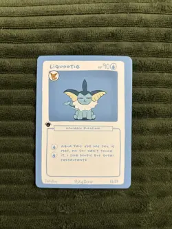 Pokederp 1st Edition Liquootie - Vaporeon 13/25 Second Print Custom Derpy Card - Image 1